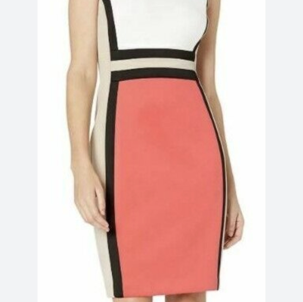 Calvin Klein Colorblock Sleeveless Sheath Dress Sz 12 *V - Picture 3 of 8